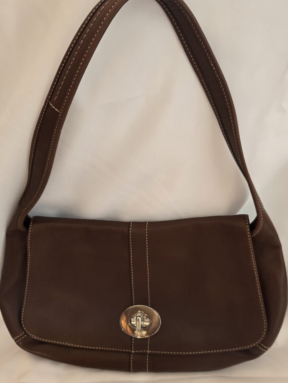 Coach Ergo Leather Flap Shoulder Bag Tobacco Brown Z16254